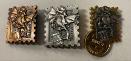 Baslerfasnacht Plakette Kupfer Silber Gold 1984