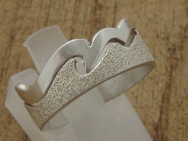 Anelli: Vintage Ring Silber 925 Wellen / Gr. 56 – Usato da Ermatingen venduto da Decovin 2