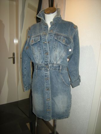 Tolles Jeanskleid Jeans Rock Gr: Hüfte S Oberweite M/L