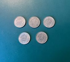 1 Franken Silber 5 stuck 1958,61,62