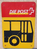 PTT Postauto Haltestellentafel Haltestellenschild Blech PTT
