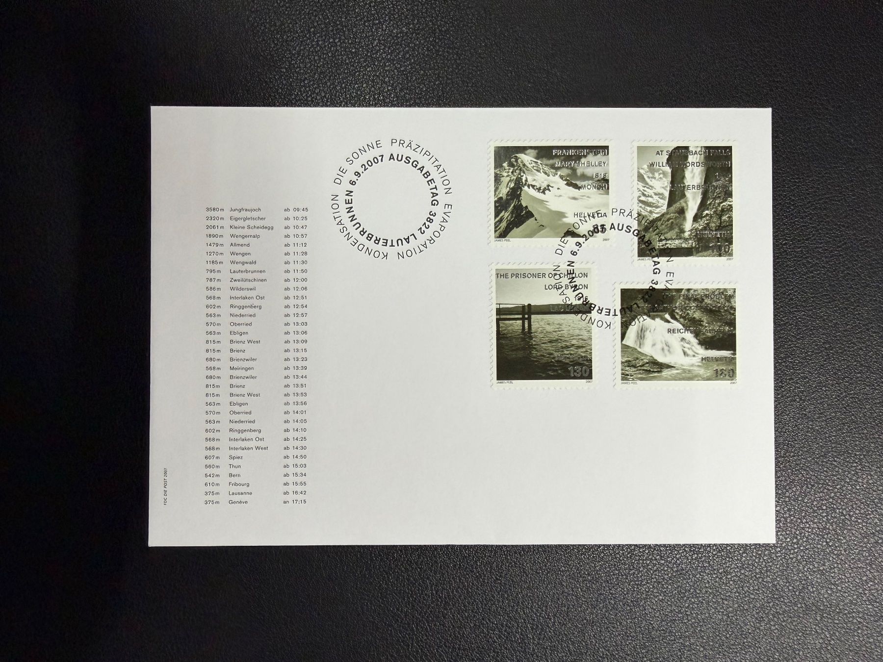 Alle Briefmarken: Schweiz FDC 6.9.2007 – Gebraucht aus oberrüti von jeanmei