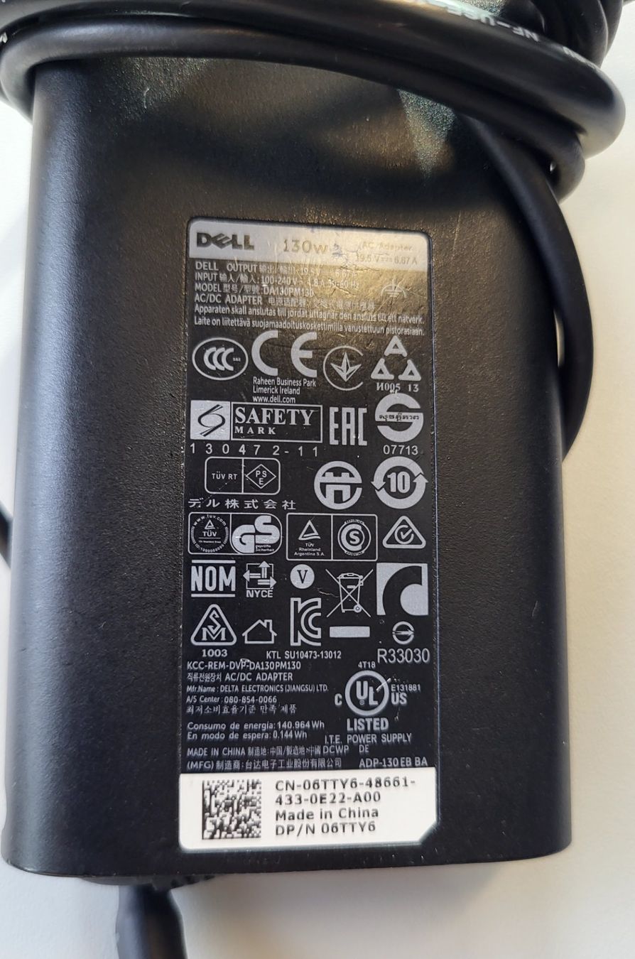 Dell Unità & Adattatore: Dell AC Adapter 130W – Usato da Rümlang venduto da Greenliff 5