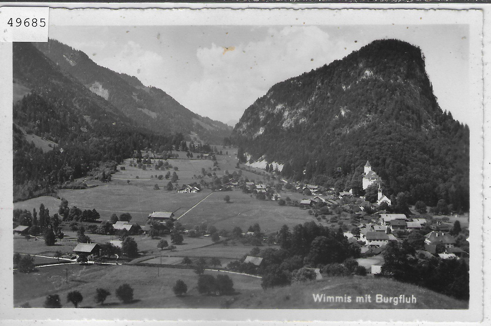 Cartes postales: Wimmis mit Burgfluh – D'occasion à Ettingen par Kartenplanet