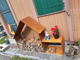 Kaminholzregal / Sichtschutz / Holzregal