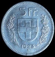 Top Silber 5 Franken 1923 Vorz+ Schweiz Sammelstück ab 1.-