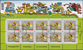 2006, Nr.1205 (Kasperli) Zierbogen mit Ersttags-Stempel.