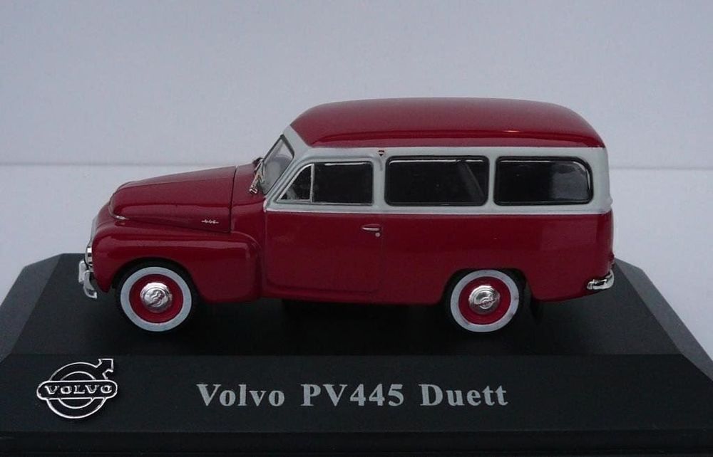 Volvo PV445 Duett Phase I 1953-1960 dunkelrot / weiss 1:43 (Neu und ...