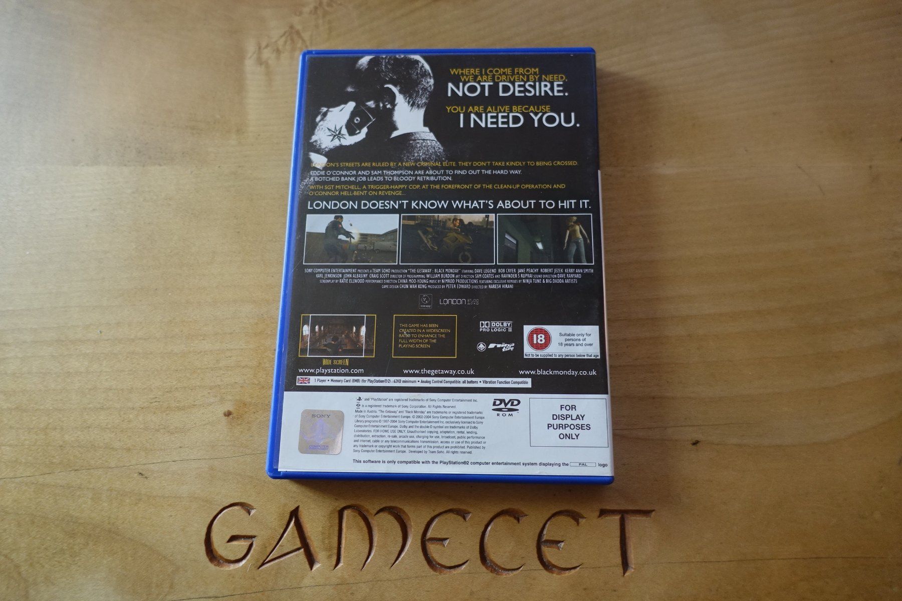 Sony Giochi: The Getaway: Black Monday - Promo – Usato da Steinach venduto da Gamecet 2