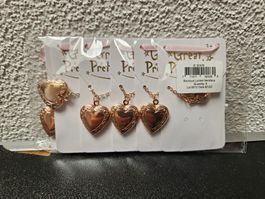 Neu - Halskette Herz (öffnen) 6 Stk