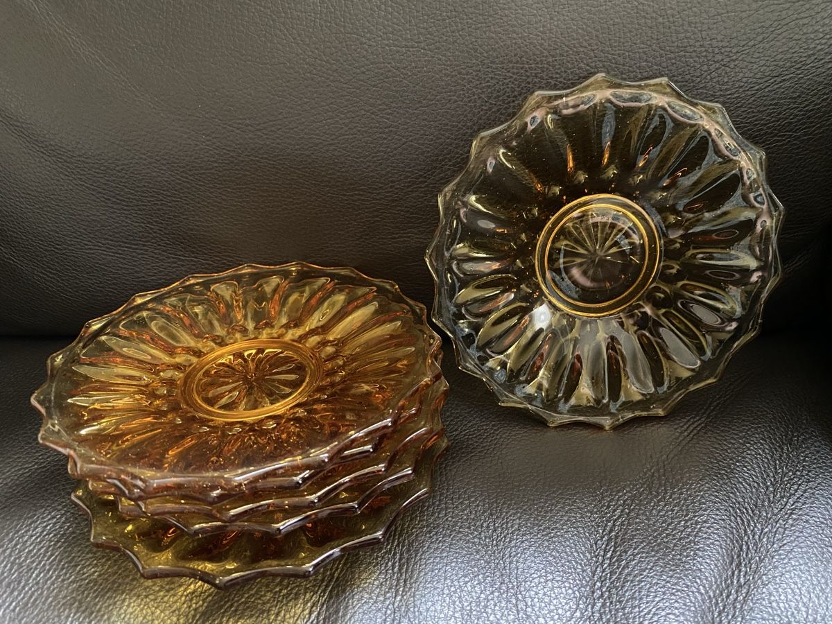 Bicchieri: 6 Dessertteller, Glas, vintage, retro – Usato da Rheinfelden venduto da Tigerlilli 2