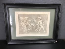 Antiker Stich um 1750, Winckelmann, Leukothea  Sehr schön