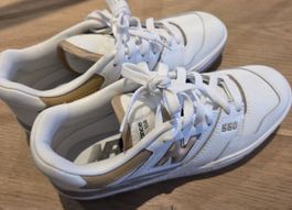 New Balance 550 Sneaker weiss/gold neuwertig