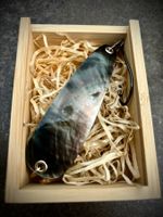 Premium Perlmuttspange Tropfen 100mm Onix montiert mit Box