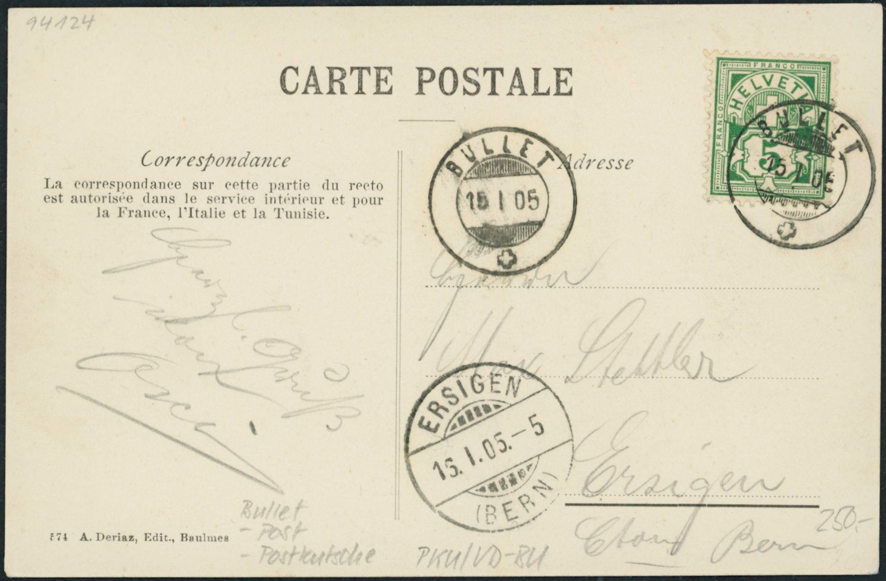 Cartoline postali: VD Bullet - Post - Postkutsche – Usato da Schindellegi venduto da leecollect 1
