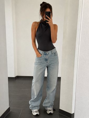 Bershka Neckhodler Bodysuit Rückenfrei M
