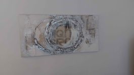 Peinture originale abstraite – Tons neutres – Grand format
