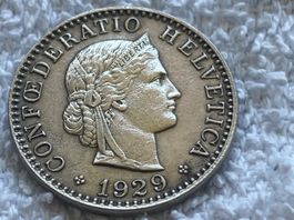 20 centimes/rappen 1929 Abart