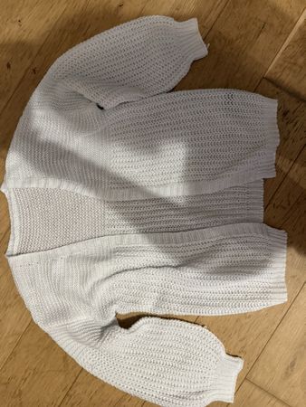Strickjacke weiss Grösse M offen guter Zustand