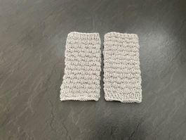 Handgestrickte Pulswärmer - Amedisli grau