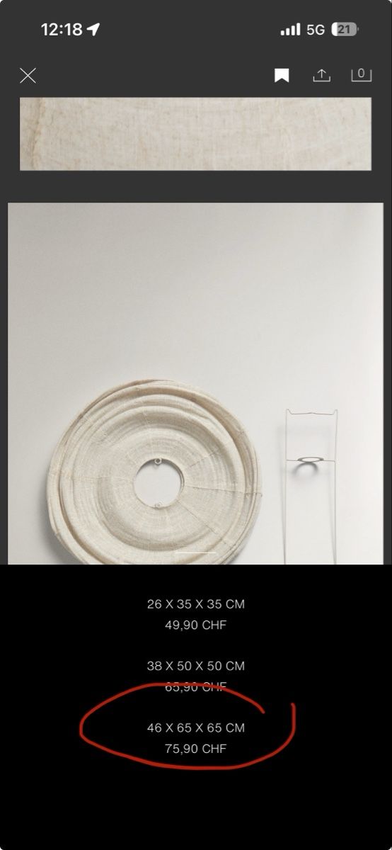 Lampes: Hängelampenschirm Zara Home Leinen – Neuf (Voir description) à Kilchberg ZH par jewlzsister 5
