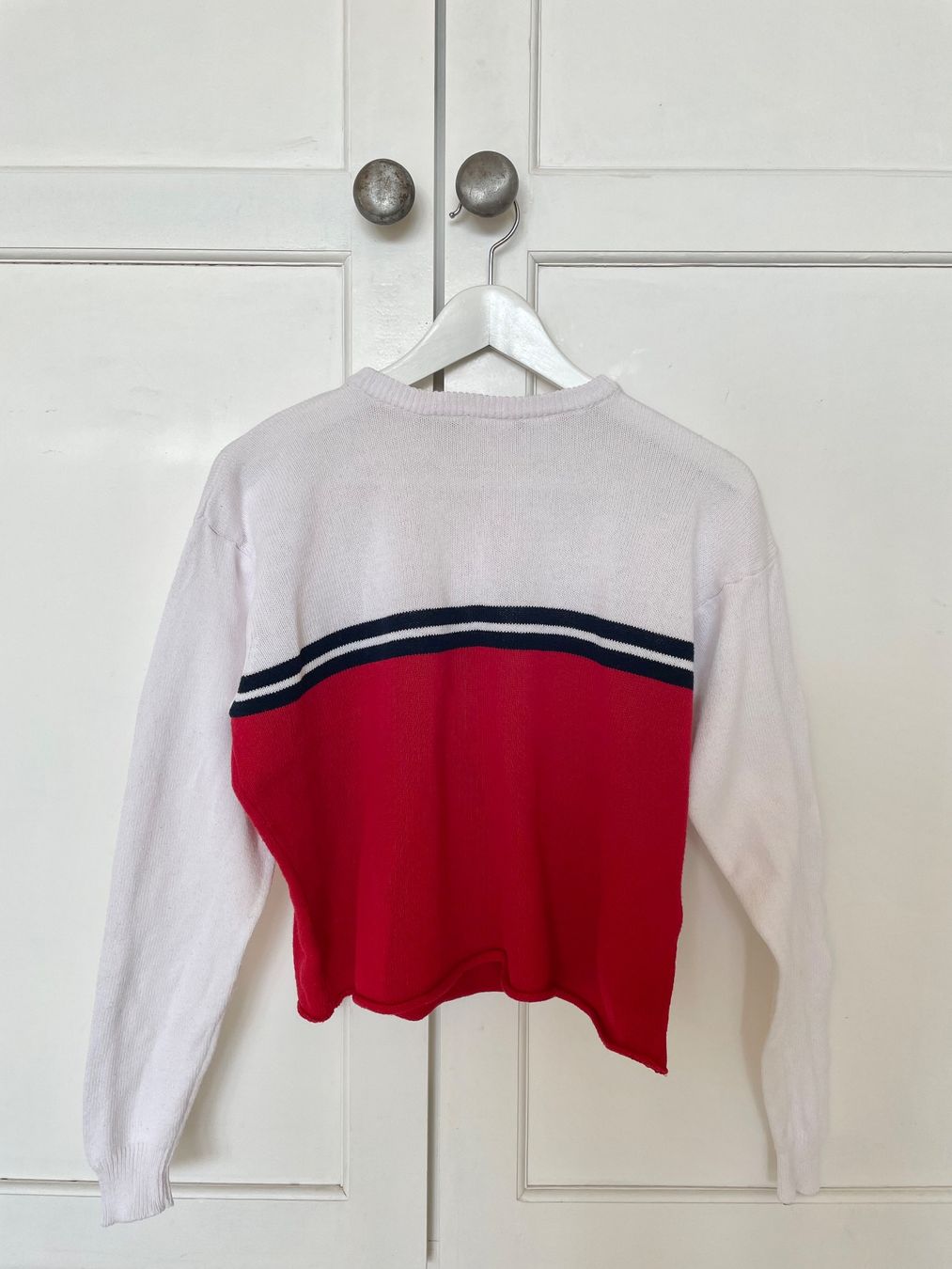 Brandy Melville Pullover & Sweatshirts: Pull rouge et blanc Brandy Melville 100% coton - Taille XS – Gebraucht aus Geneve von Margot_22