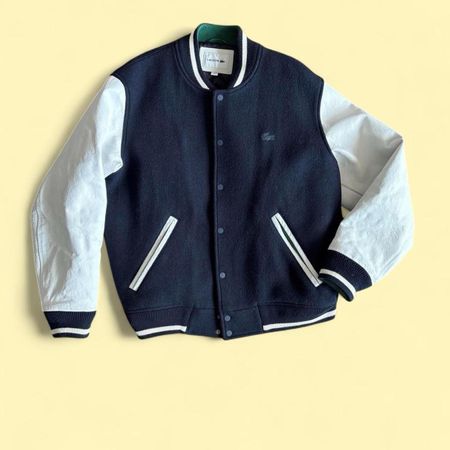 Lacoste College Jacke Leder Gr. L