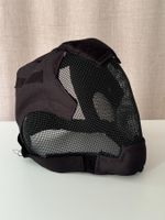 Masque de protection intégrale maille métal airsoft noir