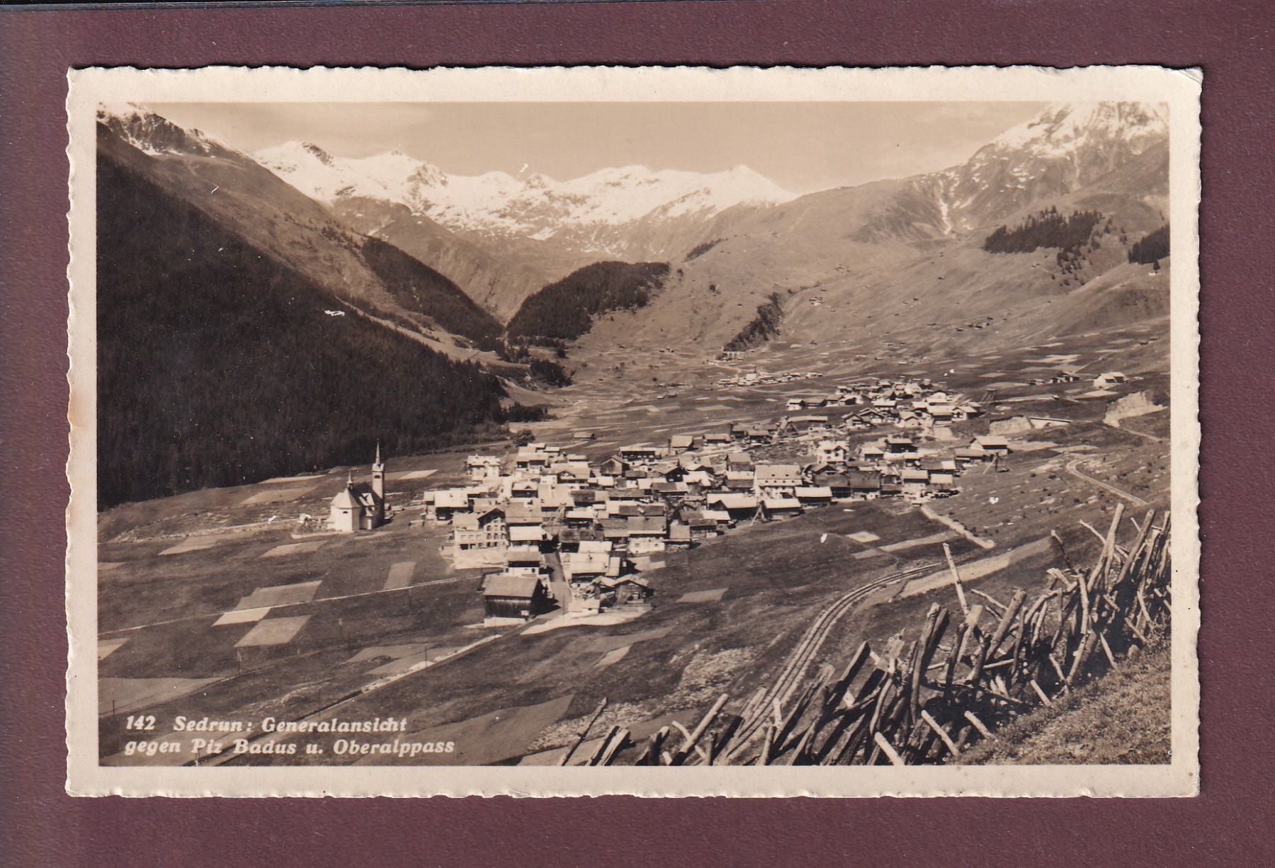 Cartoline postali: SEDRUN - Piz Badus - Oberalppass - 1933 – Usato da Pully venduto da nicecards
