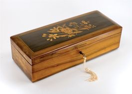 B0379 Antike Blumen-Schatulle aus Menton Napoléon III ~1870