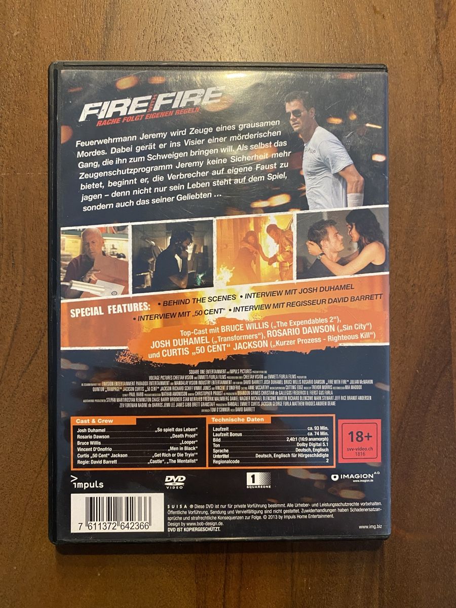 Tutti i DVDs: Fire With Fire - Rache folgt eigenen Regeln - DVD – Usato da Thunstetten venduto da Virus_33 2