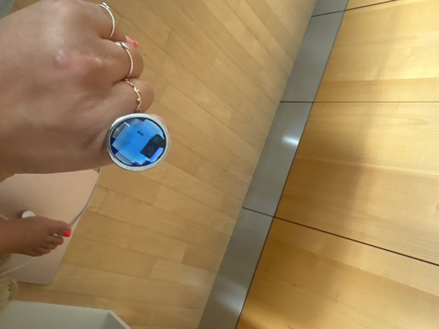 Anelli: Bague  bleu ovale  argenté – Usato da Puidoux venduto da ray_2b5z 2