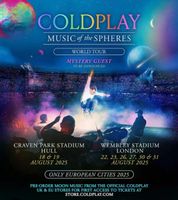 Coldplay VIP Diamond Hospitality Tickets with Afterparty!