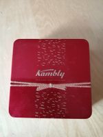 Kambly Guetzli Dose, leer, rot, Metall, ideal zum Basteln