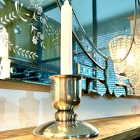 ART DECO KERZENHALTER MASSIV,  VERSILBERT, PUNZE UM 1930