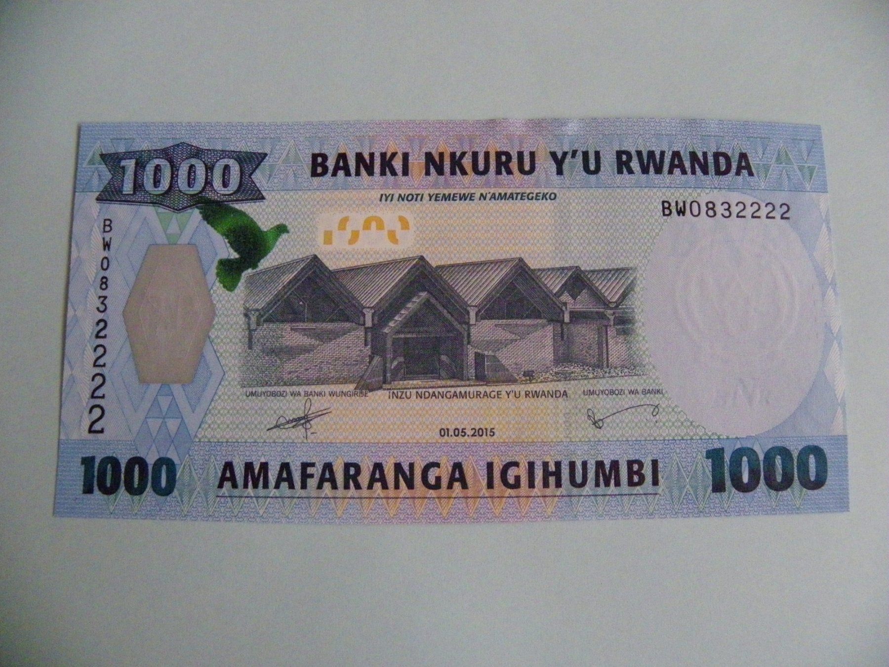 Banconote: Original 1000 Ruanda Francs 2015, Banknote, Zustand Unc – Nuovo (secondo la descrizione) da Untersiggenthal venduto da Gas61