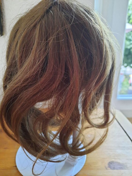 Poule Ancienne Perruque 100% Cheveux Naturels Pour Poupée