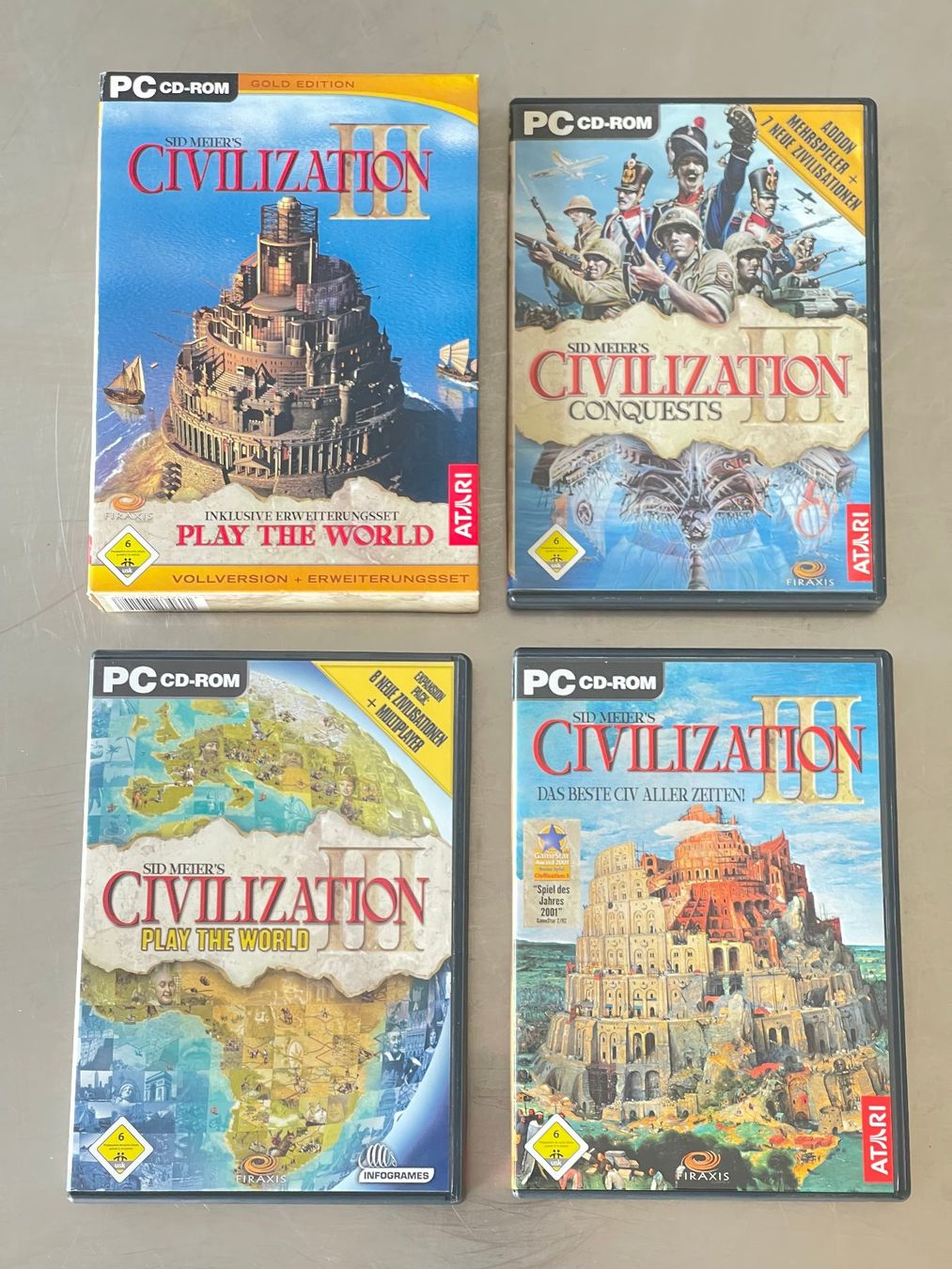 Atari Giochi: Boxset Sid Meier's Civilization III mit Erweiterungen – Usato da Hüttwilen venduto da Sschlumpf123
