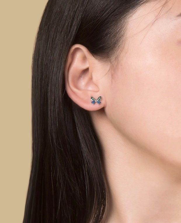 Orecchini pendenti & Orecchini a lobo: silber ohrstecker mit schmetterling – Nuovo e nell'imballaggio originale da St. Gallen venduto da yatoot26 3
