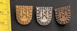 Wildhaus/ 3 Abzeichen Ski, (Bronze-Silber-Gold) vintage