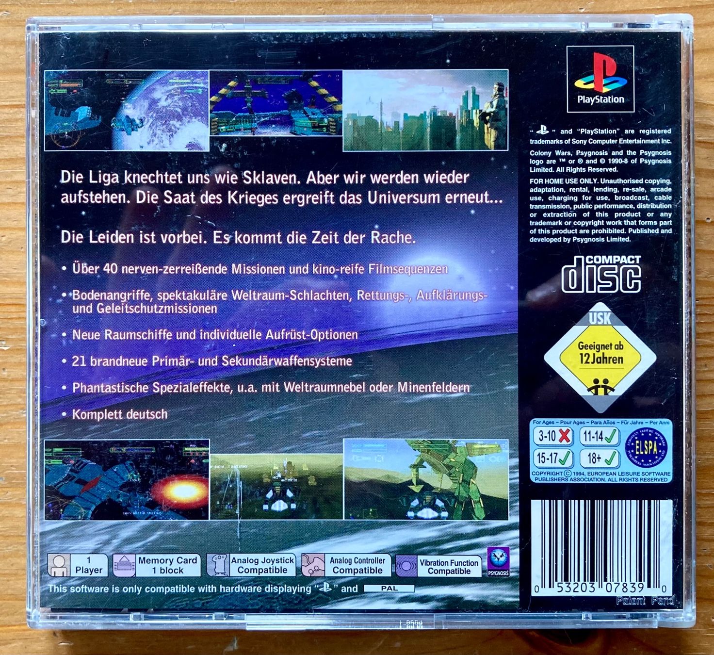 Sony Giochi: Colony Wars: Vengeance - PS1 – Usato da Zürich venduto da Djmotionch 3