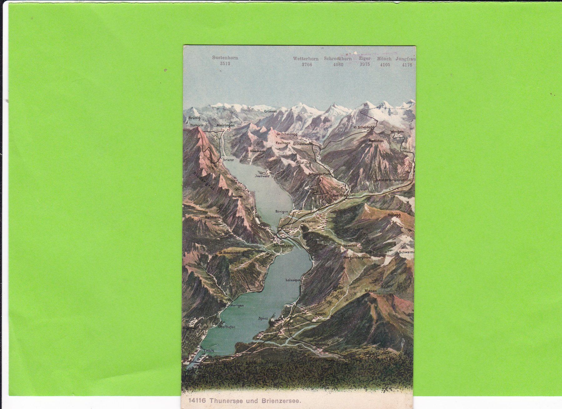 Ansichtskarten: Thunersee und Brienzersee – Gebraucht aus St. Peterzell von neckertal