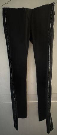 Next Black Trousers, Size 34, Rhinestone Detail Slim Fit