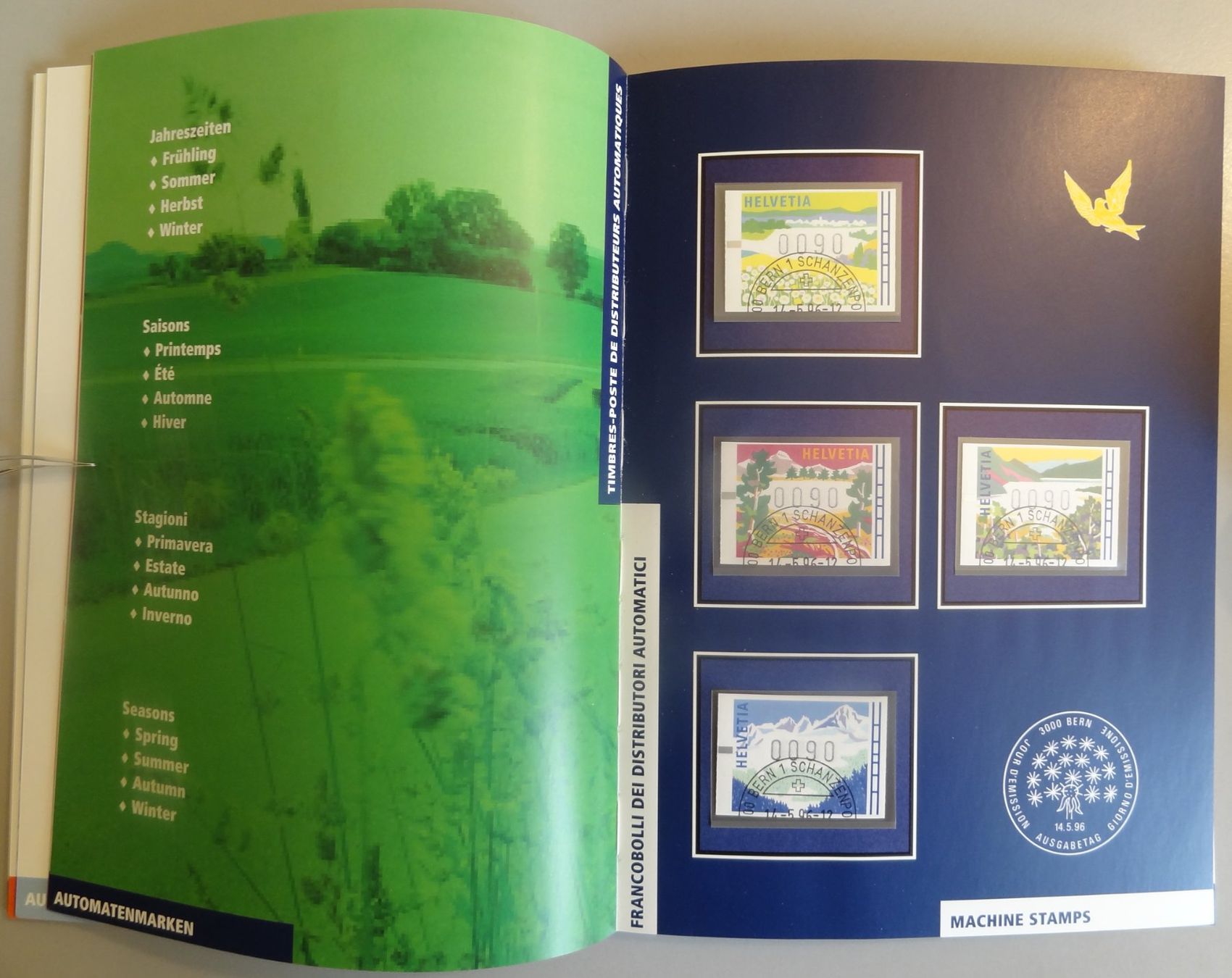 Alle Briefmarken: Jahrbuch Schweizer Briefmarken 1996 der Post, gestempelt – Gebraucht aus Gränichen von Teufenthaler 4