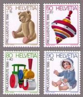 1986_J298-301_PRO JUVENTUTE_Kinderspielzeuge_Teddybär… ! **