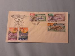 Guinea Briefmarken Flugzeuge Olympische Spiele 1960 selten