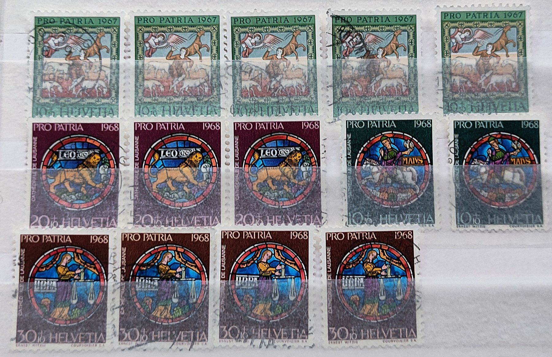 Tutti i francobolli: Briefmarken Pro Patria 1967/1968 – Usato da Baar venduto da Maxlee75 1