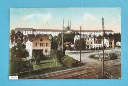 Muri AG - Dorfpartie - Eisenbahnübergang mit Barriere - 1915