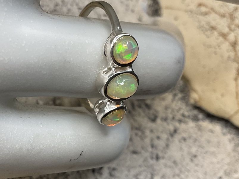 Anelli: Opalring aus Sterlingsilber, Gr. 55 – Nuovo (secondo la descrizione) da Luzern venduto da S.Kern01