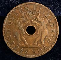 RHODESIEN UND NYASALAND ONE PENNY 1957